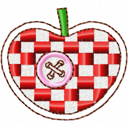 Apple Embroidery Design 10